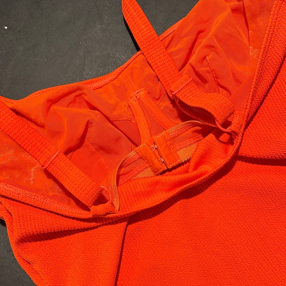 Vibrant Orange One-Piece Swimsuit - Picture 3 of 4